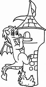 Dragon Castle Coloring Climb Wecoloringpage Cartoon Pages sketch template