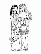 Coloring Pages Fashionista sketch template