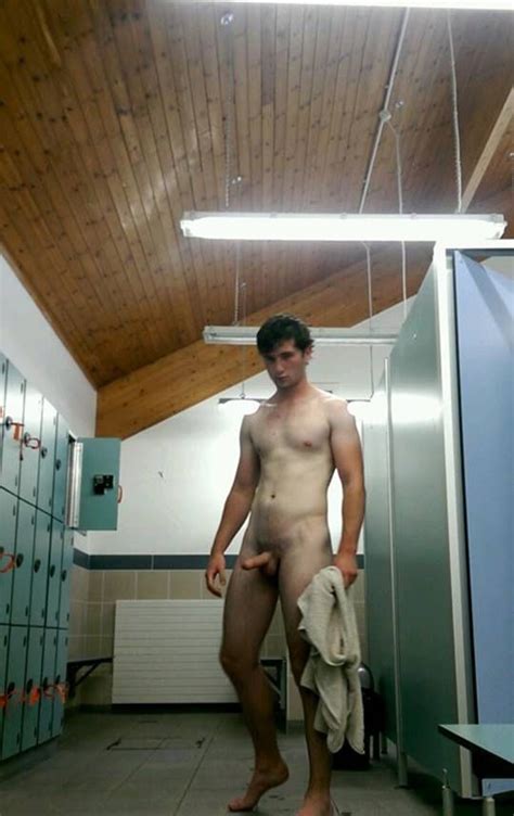 hot lads caught with a boner in the locker room my own private locker room