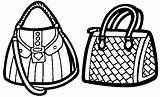 Bag Coloring Pages Ladies sketch template