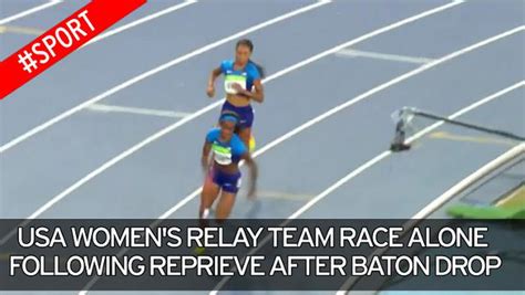 Rio 2016 Olympics Usa Women S Relay Team Race Alone Following Reprieve