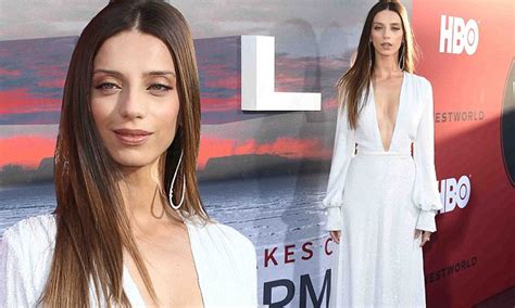 angela sarafyan takes the plunge in white gown at westworld premiere daily mail online