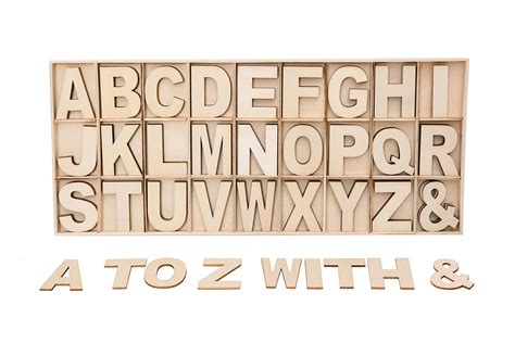 Buy 162 Pieces 2 Inch Wooden Letters With Storage Tray 2 In Wood
