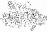 Paw Patrol Coloring Pages Group Sketch Nick Jr Colouring Nickjr Sheets Cartoon Sketches Kids Automatically Start sketch template