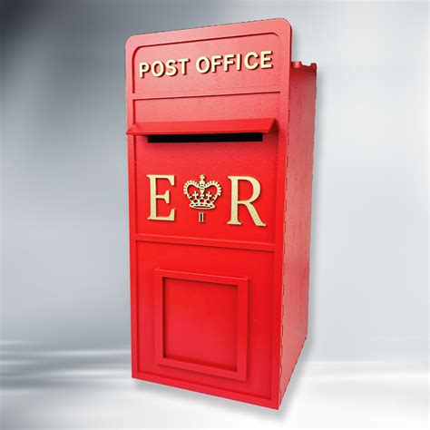 assembled painted wooden post box confetti print