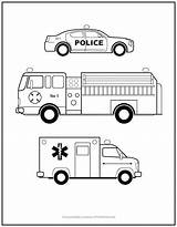 Ambulance Firetruck Ambulances Supercoloring Entertained Busy sketch template