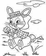 Coloring Pages Easter Bunny Hopping Sock Hop Bring Flower Getdrawings Printable Getcolorings sketch template