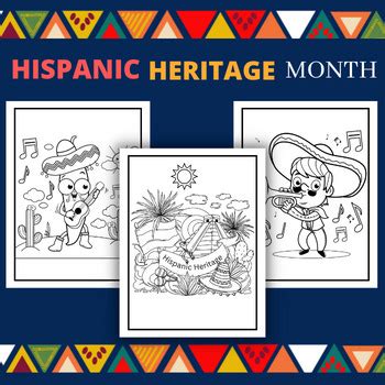 hispanic heritage month coloring pages  daisy woman tpt