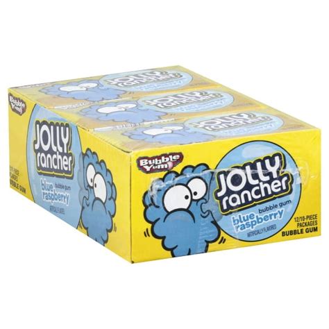 bubble yum jolly rancher blue raspberry flavored gum  piece pack