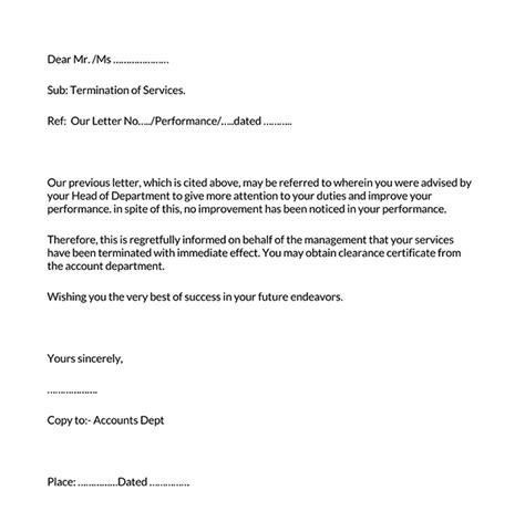 contract termination letter   samples  templates