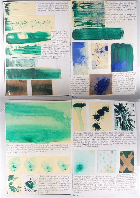painting experiments sketchbook layout sketch book art journal pages
