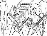 Kiss Coloring Pages Rock Band Colouring Bands Printable Getdrawings sketch template