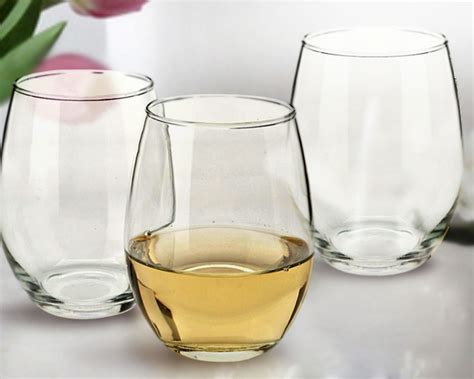 Stemless Wine Glasses Bulk 9 Oz Arc Perfection Set Of 12