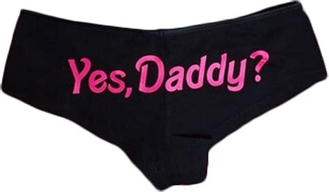 Sexy Women Yes Daddy Prints Naughty Briefs Panties Underwear Funny