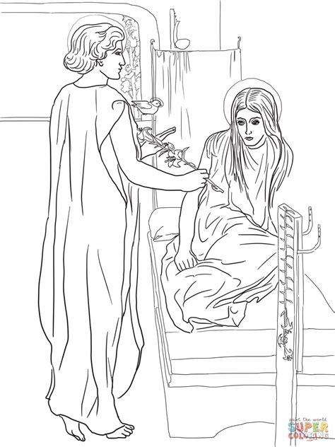 coloring pages mary  angel coloring home