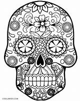 Coloring Pages Skull Skulls Printable Kids sketch template