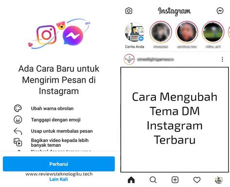 mengubah tema dm instagram terbaru review teknologi