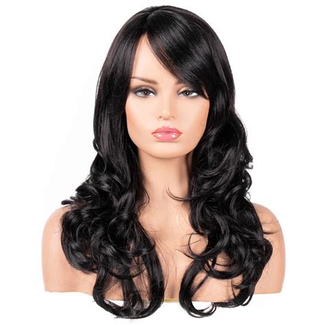 bestung black lace wigs synthetic long natural hair wigs  black
