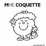 Monsieur Mme Coquette Princesse Coloriages Colorier Fois Imprimé Ligne sketch template