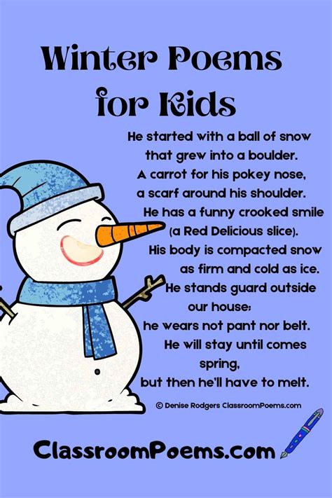 winter poems  kids