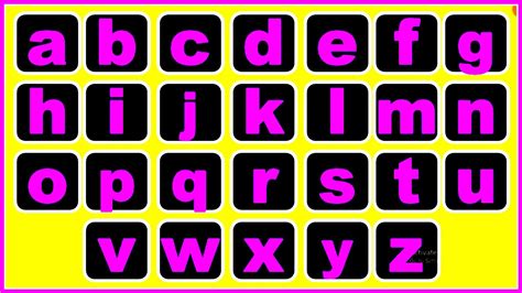 Small Alphabet Small Letters A B C D E F G H I J K L M N