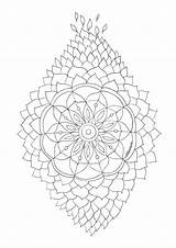 Mandala Coloring Stress Anti Asymmetric Print sketch template