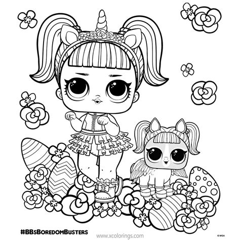 lol unicorn coloring pages doll  pet  easter   unicorn
