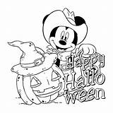 Halloween Coloring Pages Printable Mickey Mouse Worksheets Sheets Color Printablee Activity Via sketch template