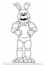 Bonnie Fnaf Coloring Pages Five Nights Drawing Freddys Draw Printable Freddy Dibujos Step Withered Print Foxy Para Colorear Drawingtutorials101 Magenta sketch template