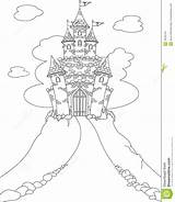 Castle Coloring Pages Princess Disney Magic Fairy Coloriage Princesse Farvelægning Colourbox Chateau Af Drawing Farvelaegning Color Books Kids Frozen Dragon sketch template