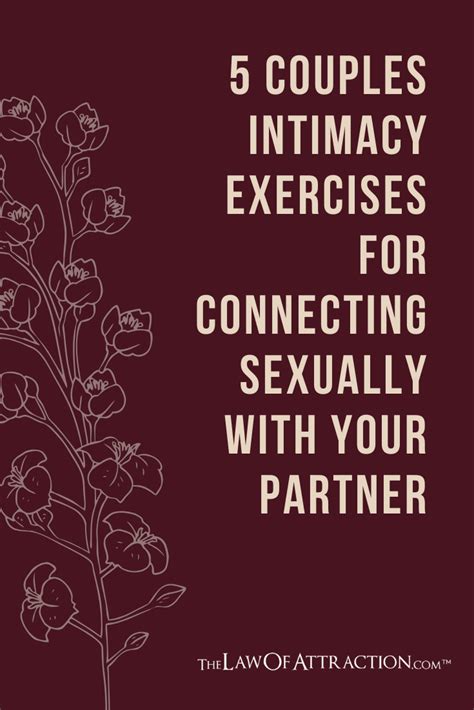5 Couples Intimacy Exercises For Connecting Sexually With Your Partner