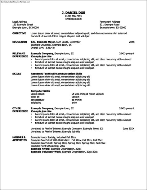 resume template job  samples examples format resume