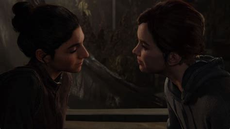 ellie and dina kiss and weed scene the last of us ii