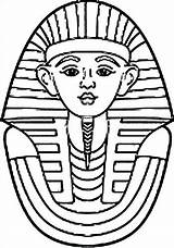 Coloring Drawing Egyptian Printable Pharaoh Cleopatra King Egypt Ancient Pages Tut Sarcophagus Tomb Colouring Drawings Kid Kids Color Mummy Sheets sketch template