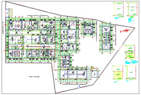 hospital layout plan cadbull