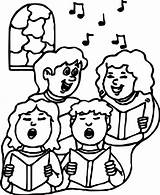 Choir Singing Wecoloringpage Sheets sketch template