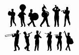 Marching Silhouette Vectorified sketch template