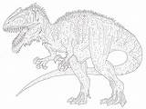 Giganotosaurus Carnotaurus sketch template