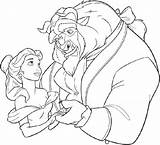 Coloring Beast Beauty Disney Pages sketch template