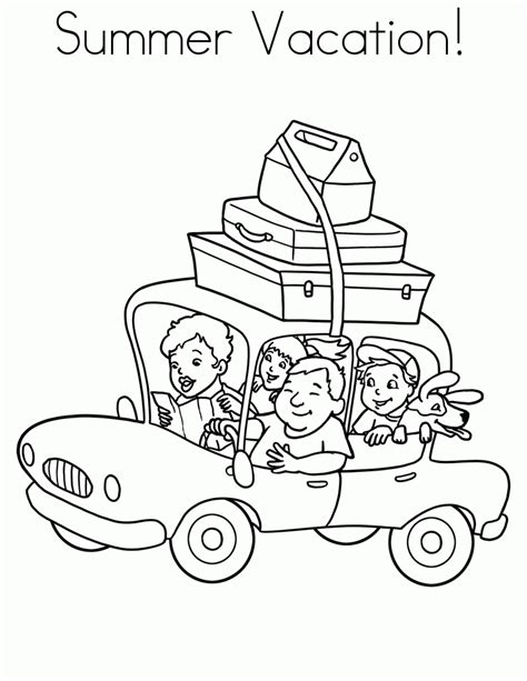 summer vacation coloring pages   summer vacation