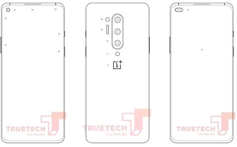 oneplus  pro leaked product diagrams reveal quad rear cameras  dual punch hole selfie