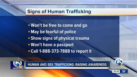 raising awareness about human and sex trafficking