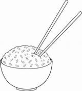 Rice Chopsticks Clipart Bowl Clip Line Lineart Would Crest Family Clipground Grain Sweetclipart Relevant sketch template