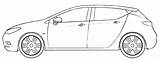 Opel Astra Pages Coloring Drawings Cool Print Cars sketch template