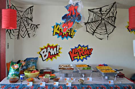 spidery spider man birthday party building  story