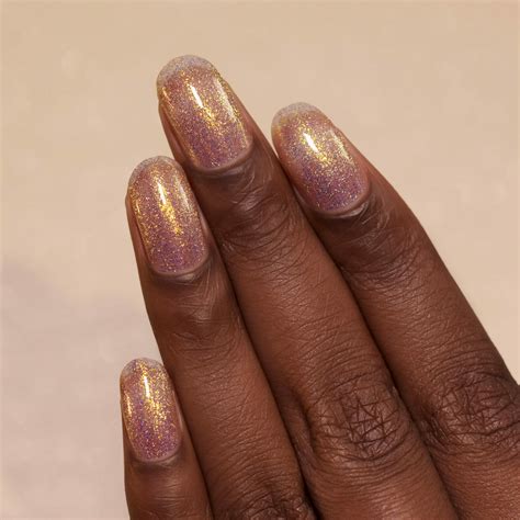horizon gold iridescent holographic nail polish  ilnp