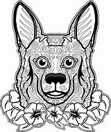 Coloring Dog Pages Dogs Adult Skull Adults Georgia Print Animal Printable Book Head Labrador Colouring Sugar Sheets Puppy Drawings Bulldogs sketch template
