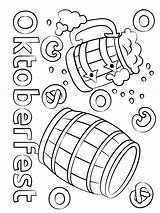 Oktoberfest Sheets Barrels Holidays Germany Colorironline sketch template