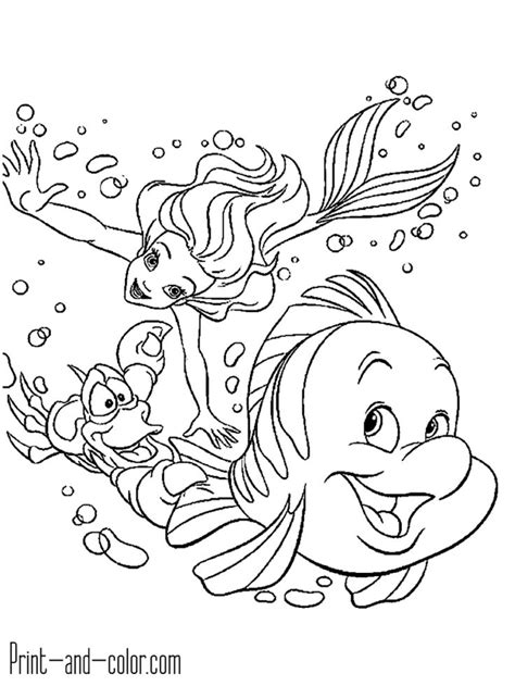 mermaid coloring pages print  colorcom princess