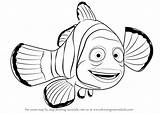 Nemo Finding Marlin Draw Fish Drawing Step Cartoon Learn Getdrawings Pluspng sketch template